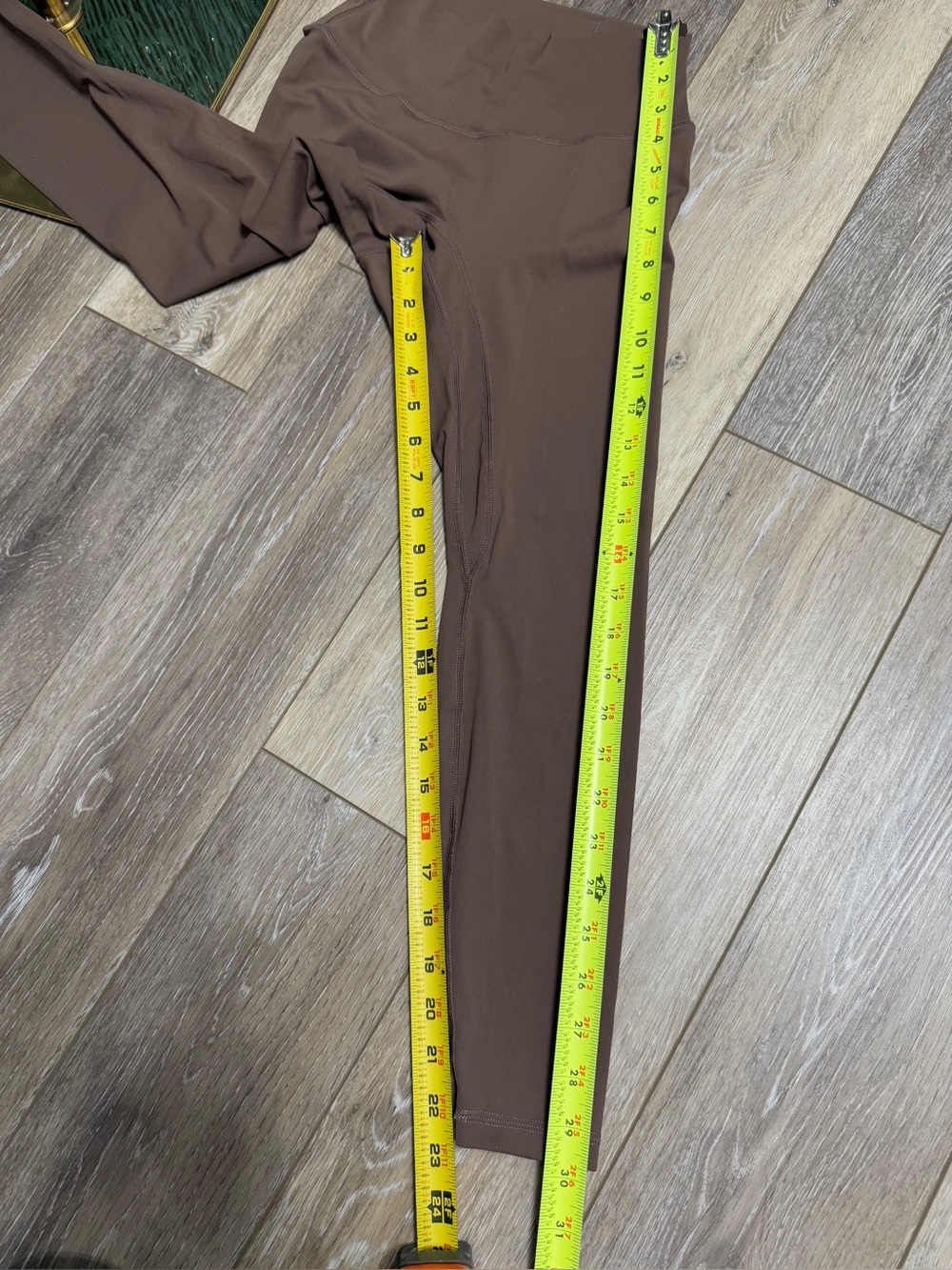 High-Rise Brown Women's Leggings - Everyday Activewear - Picture 5 of 6